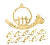 VICASKY 12pcs Miniature Musical Instruments Vintage Plastic Trumpet Alto Saxophone for Christmas Tree DIY Decorations Unique Holiday Ornaments Fun Family Crafting