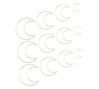 VICASKY 12pcs Moon Shaped Metal Dream Catcher Hoops Crescent Wreath Rings for DIY Crafts Iron Wire Frames Wall Hanging Macrame Craft Supplies