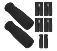 VICASKY 12Pcs Non-Slip Sponge Walking Cane Handle Grips with Foam Padding for Walker and Crutch Handles, Black Cushioned Covers for Elderly and Disabled Mobility Support