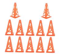 VICASKY 12pcs Orange Football Obstacle Cones for Soccer Training Lightweight Plastic Sports Markers for Agility Speed Precision Drills High Visibility Field Markers for Football Basketball