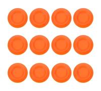 VICASKY 12pcs Orange round Feeding Dishes for Reptiles 1.34inch Small Plastic Feeder Bowls for Dubia Roaches and Crickets Mini Food and Water Bowls for Terrariums and Insect Enclosures