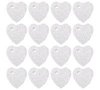 VICASKY 12pcs Pet Chew Stone Natural Calcium Mineral Heart-shaped Teeth Grinding White for Small Animals Maintain Agility and Keep Pets Physically Healthy