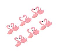 VICASKY 12pcs Pink Flamingo Cake Decor Figurines Made of Sturdy Pvc for Micro Landscape and Dining Table Decoration Adorable and Unique Cake Flamingo Ornaments for Birthday Decoration