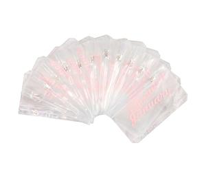 VICASKY 12pcs Pink PVC Business Card Pouch with 6-Hole Design, Reusable Plastic Binder Pockets Featuring Easy Open and Close Function, for Monthly Savings Challenges and Budget Organisers