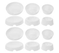VICASKY 12pcs Plastic Fondant Flower Mould Tray with Bottom Center Opening for Wire Adjustment Curved Airflow Drying Rack Reusable Cake Decorating Tool for Gum Paste Flowers and Sugar