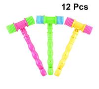 VICASKY 12Pcs Plastic Hammer for Vibrant Knocking Sound for Pretend Play Fun Outdoor Party Favor Random Colors