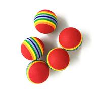VICASKY 12pcs Rainbow Pet Interactive Chew Balls Durable Eva Sponge Dog Training for Fetch Teething Vibrant Colors for Outdoor Fun for Puppies and Dogs