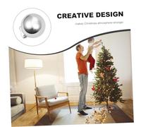 VICASKY 12pcs Silver Plastic Xmas Hanging Balls Ornaments for Christmas Tree Decoration Electroplated Spheres for Home Store and Mall Festive Decor