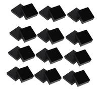 VICASKY 12pcs Small Jewelry Gift Boxes with Embossed Paper and Sponge Cushion Black Necklace Bracelet Ring Display Packaging Cases for Elegant Jewelry Presentation and Gift Giving