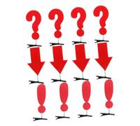 VICASKY 12Pcs Symbol Hair Clips for Fun Decorative Barrettes with Question Mark Mark Arrow Designs Party Favors Everyday Accessories for Women