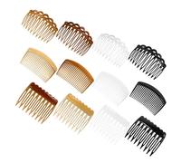 VICASKY 12pcs Vintage Side Hair Combs with Teeth Strong Hold Plastic French Twist Clips for Women Lightweight Damage Bun Chignon Updo Styling Accessories
