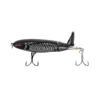VICASKY 13g 10cm Plastic Fishing Lures with Propeller Hard Baits, Life-like Bionic Baits for Saltwater and Freshwater Fishing, Fish Shaped, Black Colour, Deeper Swimming Range and Vivid