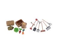 VICASKY 13Pcs Mini Farm Tool Set Realistic Simulation Model Accessories for Sand Table Decor Creative Garden and Farm Landscape DIY Kit for Sand Play and Decoration