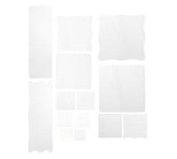 VICASKY 14pcs Acrylic Stamp Block Set for Stamping with Grid Lines and Rounded Edges, High-Transparency Scratch-Resistant Blocks for Card Making and Scrapbooking Crafts