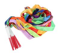 VICASKY 14pcs Colorful Dancing Gymnastics Ribbons for Mixed Color Streamers for Twirling Training and Dance Activities for Boys