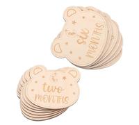 VICASKY 14pcs Monthly Milestone Wood Cards Growth Announcements Personalised Newborn Boy Gifts Shower Boys Milestone Discs