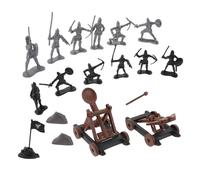 VICASKY 14pcs Plastic Soldier with Chariots and Archers for Military War Play Figures for Boys and Educational Hand-eye Coordination