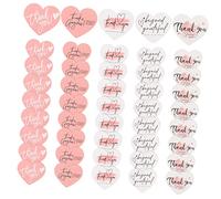 VICASKY 150pcs Heart Shaped Thank You Cards Gift Labels for Shower Wedding Small Paper Tags with Sincere Blessings for Party Favors and Gifts