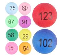 VICASKY 150Pcs Numbered Pong Balls Assorted Colors 1-150 for Raffle Drawings, Bingo Games, Party Supplies and Game Decorations