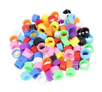 VICASKY 150pcs Pigeons Ring Bands Identification Foot Clip Rings 8mm Plastic Reusable Assorted Colour for Bird and Small Chicken Random Color