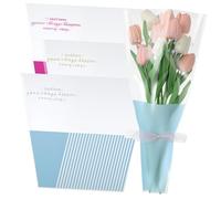 VICASKY 150pcs Plastic Flower Sleeves for Bouquets Transparent Wrapping Bags for DIY Floral Arrangements for Weddings Birthdays and Anniversaries Each of Light Yellow and Light Blue
