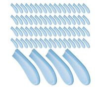 VICASKY 150Pcs Silicone Ear Spoon Replacement Tips, Blue 11X4.5Mm Earwax Removal Covers, Reusable Ear Cleaning Spoon Sleeves for Family Daily Use