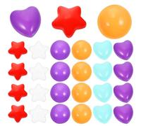 VICASKY 150Pcs Thickened Plastic Playing Balls Set with 50 Heart-Shaped 50 Star and 50 Round Ocean Balls Crush-Proof and Safe for s Play