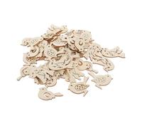 VICASKY 150pcs Wooden Bird Hanging Ornaments for DIY Crafts Hand Painted Lightweight Wood Slices with Fade Resistant Colors Easy to Hang Home Decor for Living Room Bedroom Room