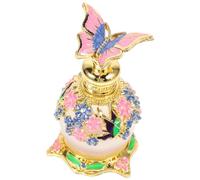 VICASKY 15ml Essential Oil Bottle Perfume Container Made of Alloy and Glass with Unique Shiny Style, Portable and Refillable Small Perfume Bottle for Home Decor or Travel