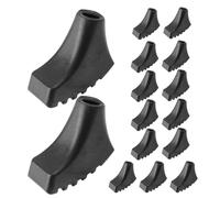 VICASKY 15Pcs Black Trekking Pole Tip Covers Rubber End Caps Non-Slip Walking Stick Foot Pads Protective Cushions for Hiking and Outdoor Mountaineering