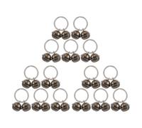 VICASKY 15pcs Copper Pet Bells for Cat and Dog Collar with Iron Rings, Small Pendant Charms for Pet Identification and Training, Sturdy Collar Bells for Cats and Puppies