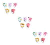 VICASKY 15pcs Floral Design Ukulele Picks Folk Guitar Plectrums Smooth for Fast Strumming Essential Music Instrument Supplies for Beginners and Music