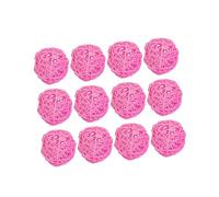 VICASKY 15pcs Pink Wicker Rattan Balls DIY Craft Vine Pendants Hanging Ornaments for Kindergarten Hotel Bar Home Decorative Tree Ball Decorations