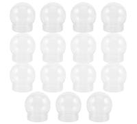VICASKY 15pcs Plastic Snow Globe Picture Bulk Diy Snow Globe Bulk Decorations Cap Your Homemade Shatterproof Crafting Craft Shaped Small Christmas Fillable Transparent Plastic