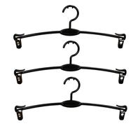 VICASKY 15Pcs Plastic Underwear Panties Hangers Support Rack Laundry Drying Holder with Non Slip Ends for Indoor Outdoor Use Home and Shop Black