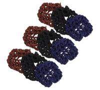 VICASKY 15pcs Professional Thickened Knitted Hair Bun Covers for Ballet Nurse Elastic Hair Nets Lightweight Breathable Styling Accessories for Women