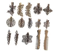 VICASKY 15pcs Retro Duckbill Hairpin Vintage Hair Clips Clip Simple Pin Hair Pin for Girls Women Random Style