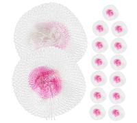 VICASKY 15pcs U Shaped Lantern Mantles Replacement for Gas Lamps and Lanterns, Lightweight Rayon Gauze Mesh Covers with Rope, Hard to Break Decorative Mantles for Camping and Outdoor Use