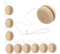 VICASKY 15pcs Wooden Yo-yo for Educational DIY Hand-painted Plaything Cultivates Creativity and Artistic Skills for Parties and Holidays