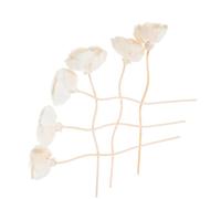 VICASKY 16 pcs Handcrafted Natural Rattan Flower Aroma Diffuser Sticks for Home Spa Office Fast Absorption Reed Aroma Therapy Accessories with Decorative Flower Design