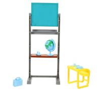 VICASKY 16cm Miniature Learning Set Doll Chairs Chalkboard and Globe for Boys and Girls Educational Play and Dollhouse Decoration