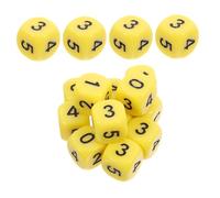 VICASKY 16pcs Acrylic Number Dice for Math Games Classroom Learning Addition Logical Thinking Educational Game Dice Props Safe