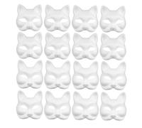 VICASKY 16pcs Blank Kabuki Masks for Crafts DIY Half Face Fox Cat Paper Masks for Halloween Party Decorations Masquerade Ball Theater Props Easy to Paint and