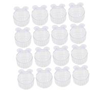 VICASKY 16Pcs Fish Feeding Cups with Suction Cups Durable Tank Wall Feeder for Red Worms and Blood Worms Aquarium Feeding Tools for Fish Tanks and Aquariums