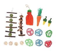 VICASKY 16pcs Hamster Guinea Pig Teeth Chewable Tablets Natural Rabbit Chew Toys for Small Animal Toys Safe Material for Bunnies