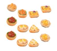 VICASKY 16pcs Miniature Food Decor Realistic Pretend Play Food Models for Dollhouse Kitchen DIY Resin Ornaments Mixed Styles for Creative Mini House Display