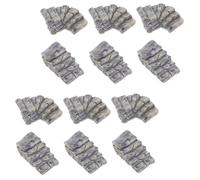 VICASKY 16pcs Miniature Resin Stone Steps Fairy Garden Ornaments for Micro Landscape Straight Curved Stairs for Dollhouse Accessories Garden Decoration