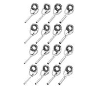 VICASKY 16pcs Rocky Pole Guide Ring Guides for Fishing Rods Fishing Rod Guides Replacement Stainless Fishing Tips Replacement Eyelets for Fishing Rods Fishing Supply Stainless Steel Silver
