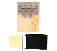 VICASKY 17 Keys Thumb Piano Wooden Musical Instrument Crisp Sounding and Music, Portable Beginner Kalimba for Adults and Children, Smooth Corners and Carving Sound Holes Design