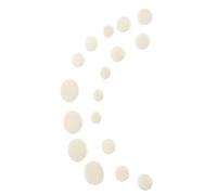 VICASKY 17pcs Clarinet Pads Durable Sound Hole Gaskets for Clarinet Easy to Install Key Cushions Reliable Replacement Accessories White and Light Yellow